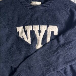NoBoundaries NYC Navy Sweater